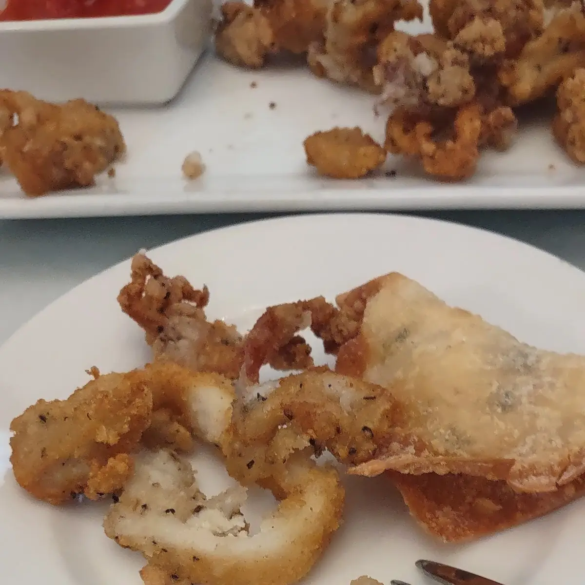 Calamari and Crab Rangoon