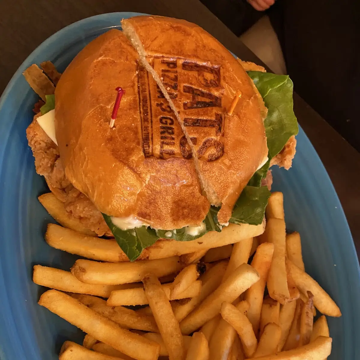 Chicken Sandwich and Fries