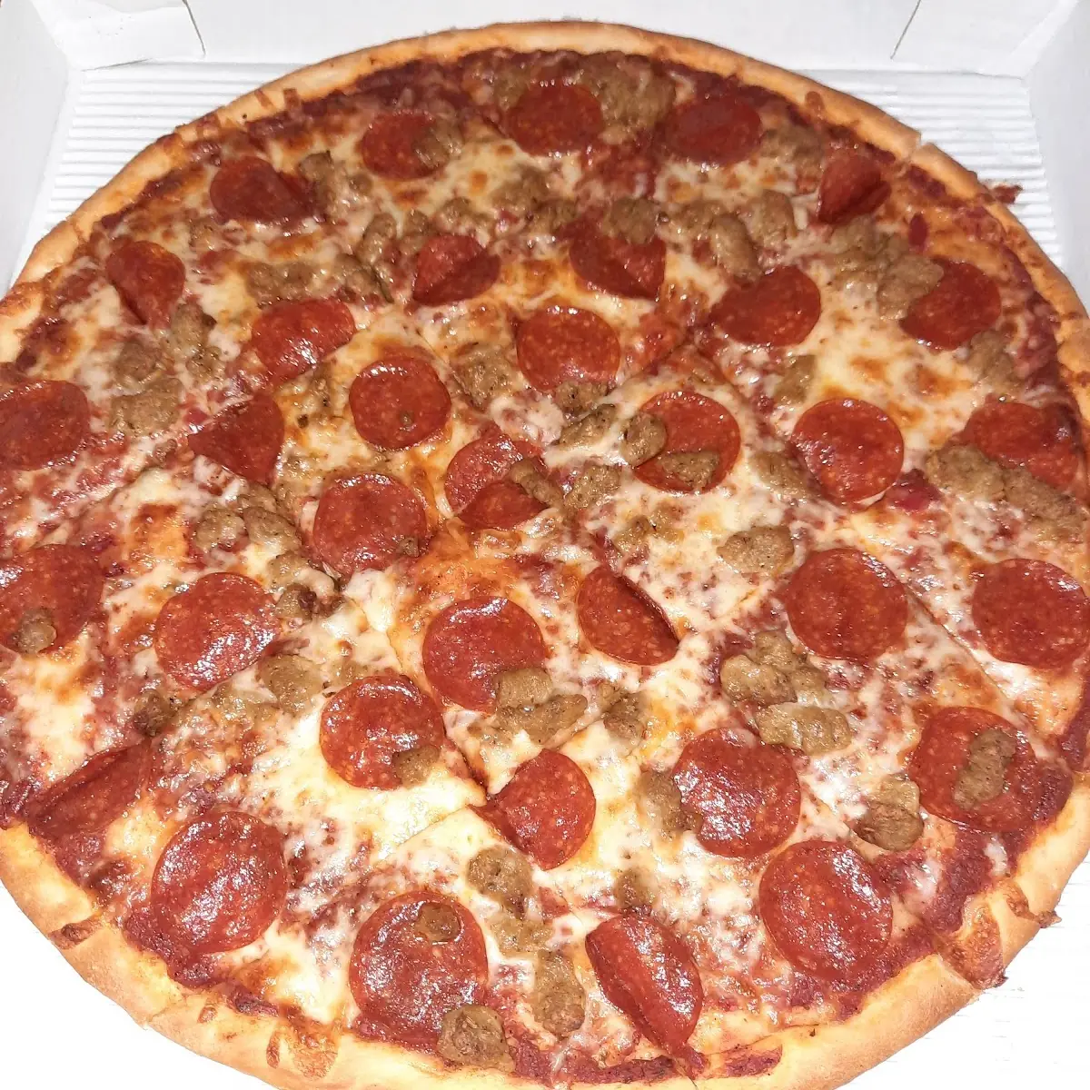 Pepperoni and Sausage Pizza