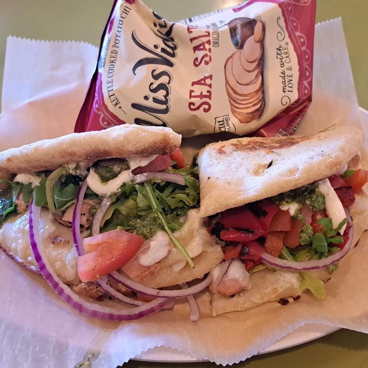 Pesto Chicken Brick- Fired Sandwich