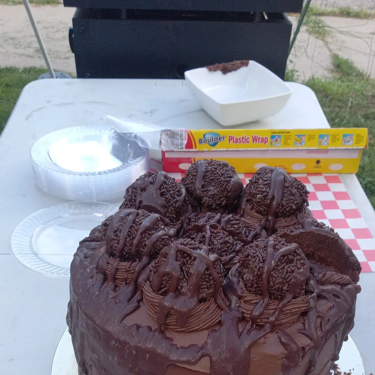 Brazillian Brigadeiiros Triple Chocolate Cake