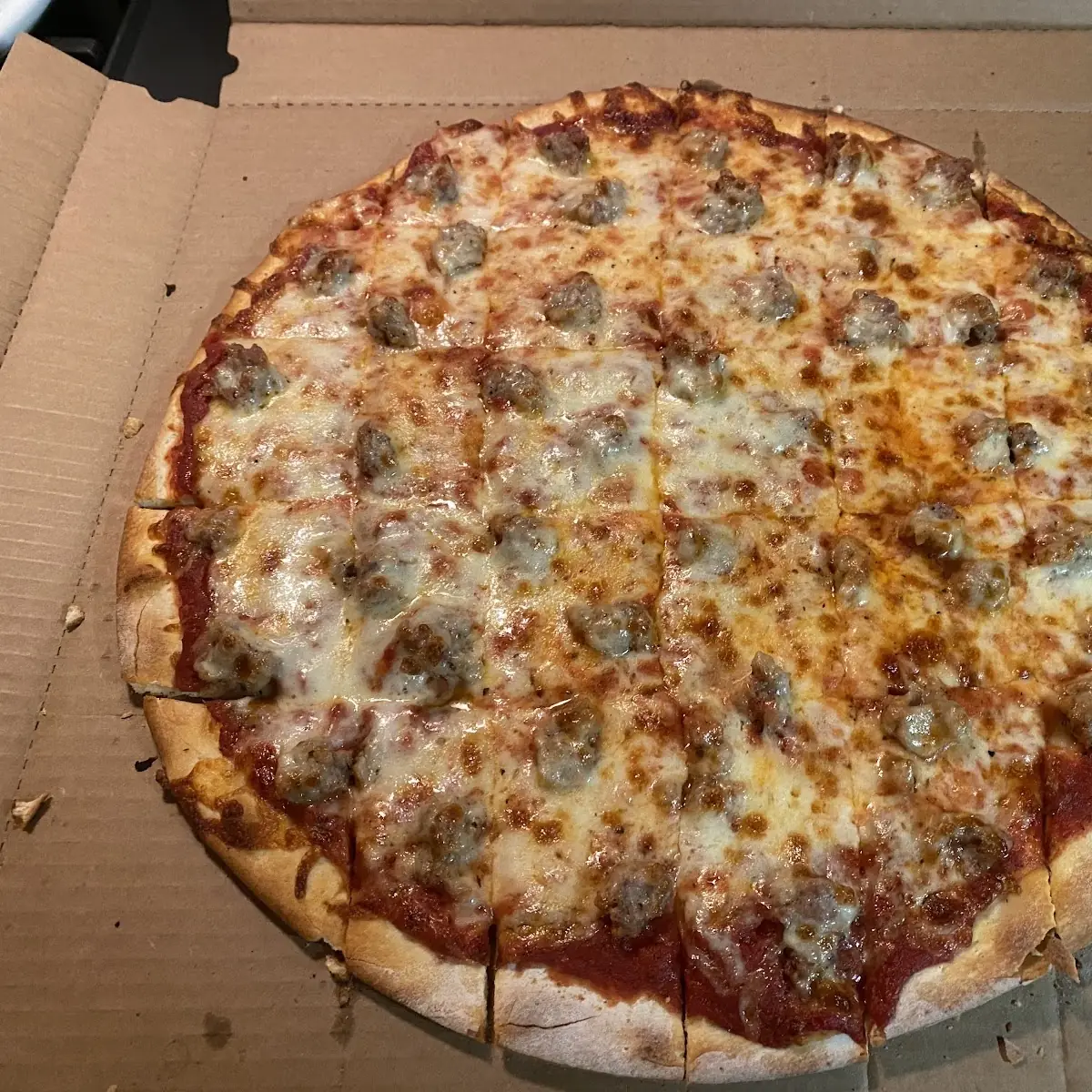 Jumbo Sausage with Extra Cheese Pizza