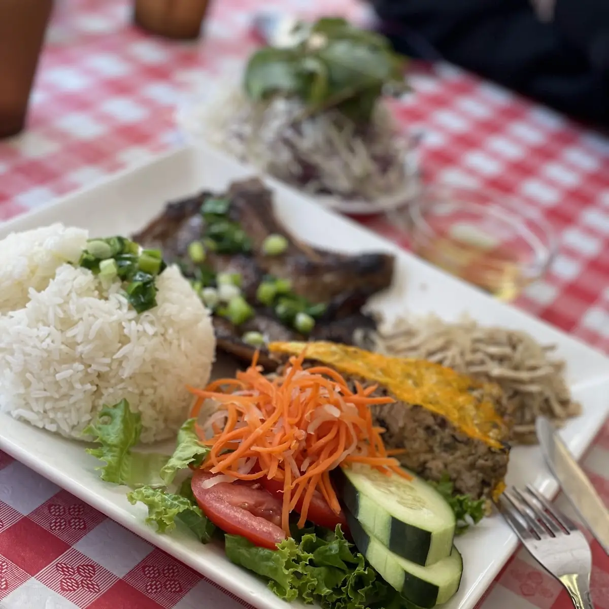 Cơm Sườn Bì Chả Combination Rice Plate