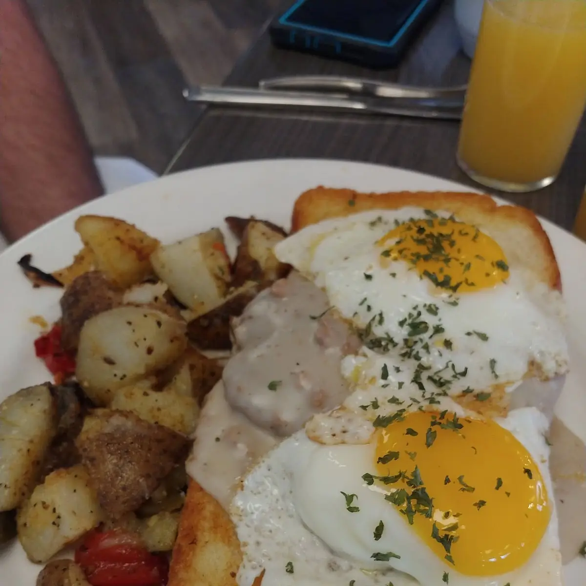 Country Fried Steak and Eggs