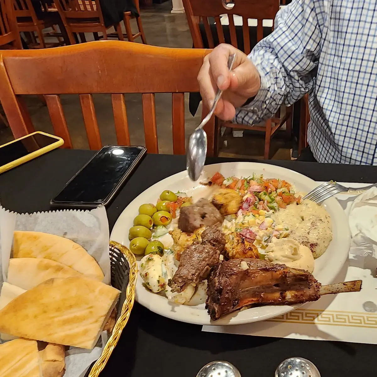 Lamb Chops Hummus Sirloin Tips