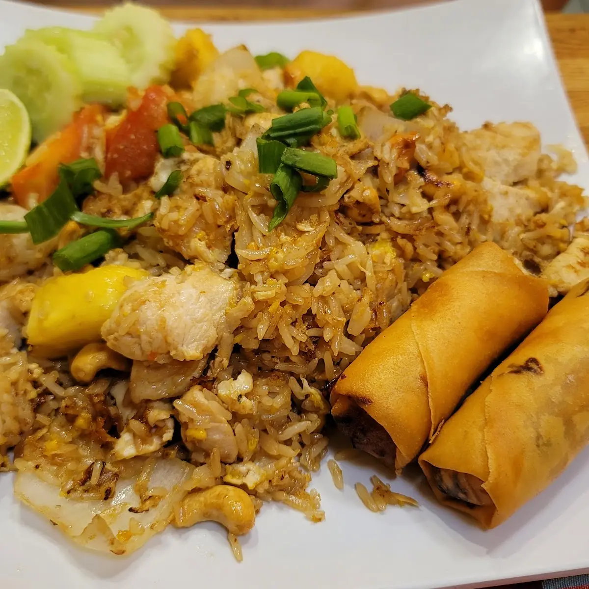 Pineapple Fried Rice & Egg Rolls