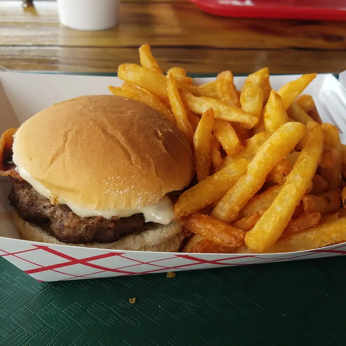 Cheese Burger and Fries
