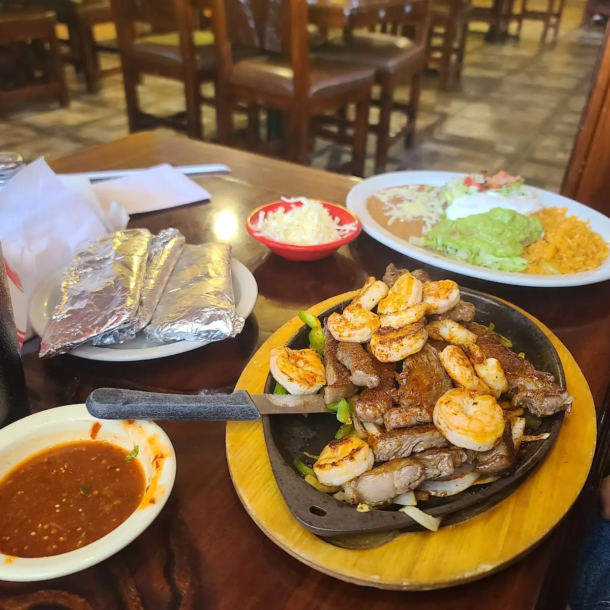 Texas Fajitas with Shrimp