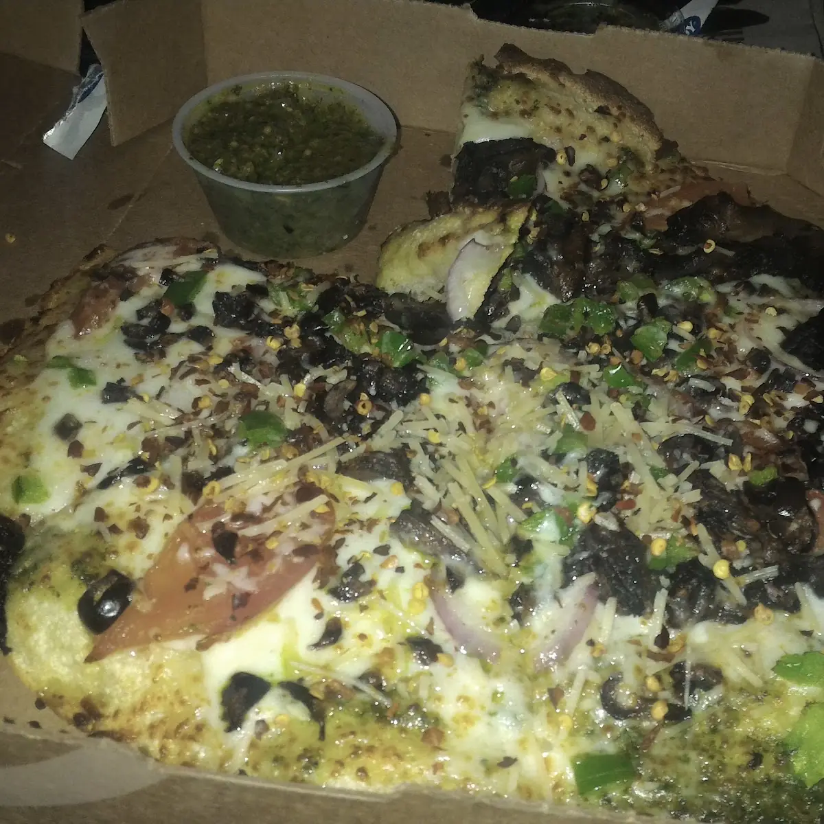 Veggie Pizza with Basil Pesto