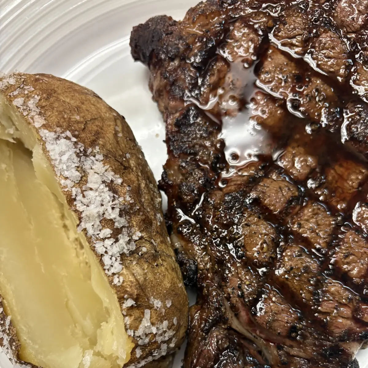 Ribeye Steak with Baked Potato