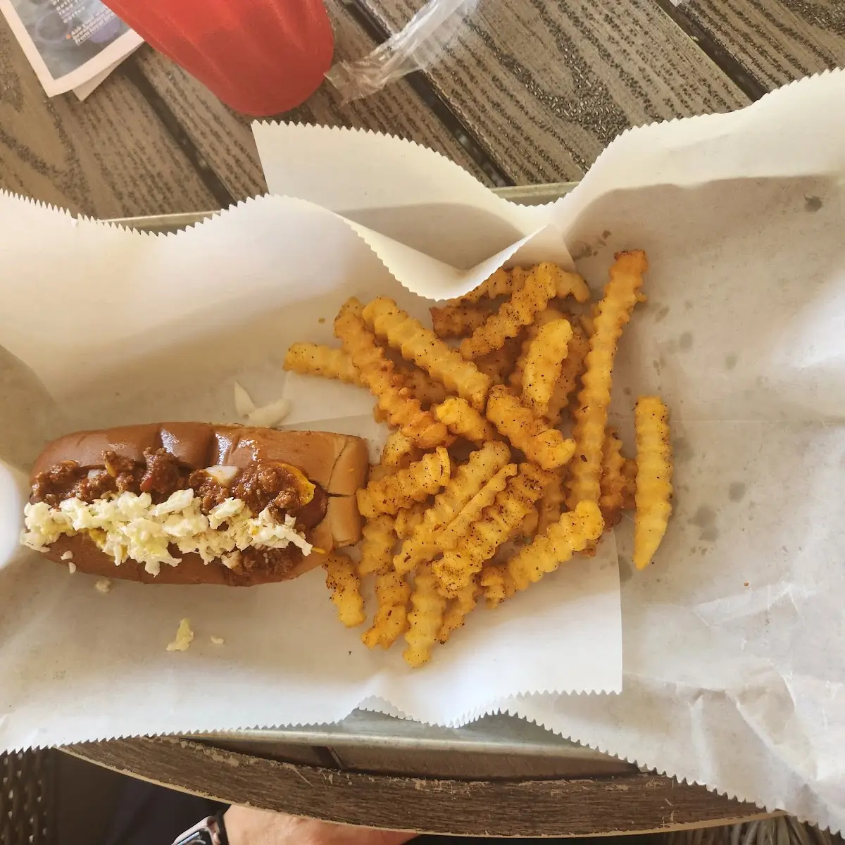 Chili Dog and Fries