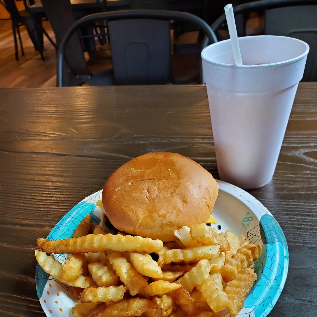 Bacon Cheeseburger and Fries