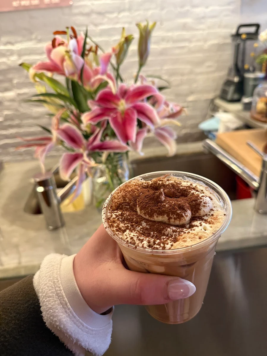 Iced Coffee with Tiramisu Cream on Top