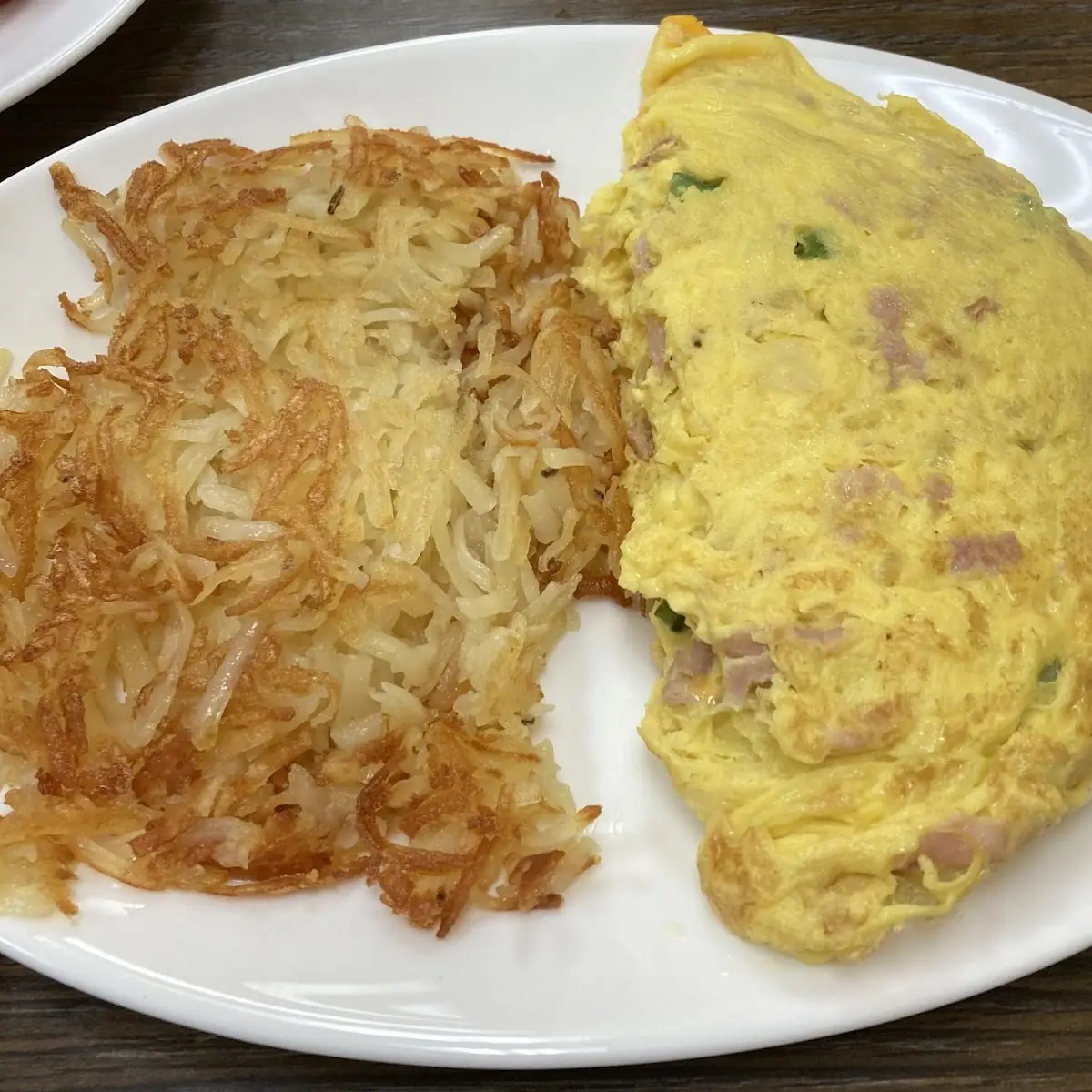 Western Omelette and Hashbrowns