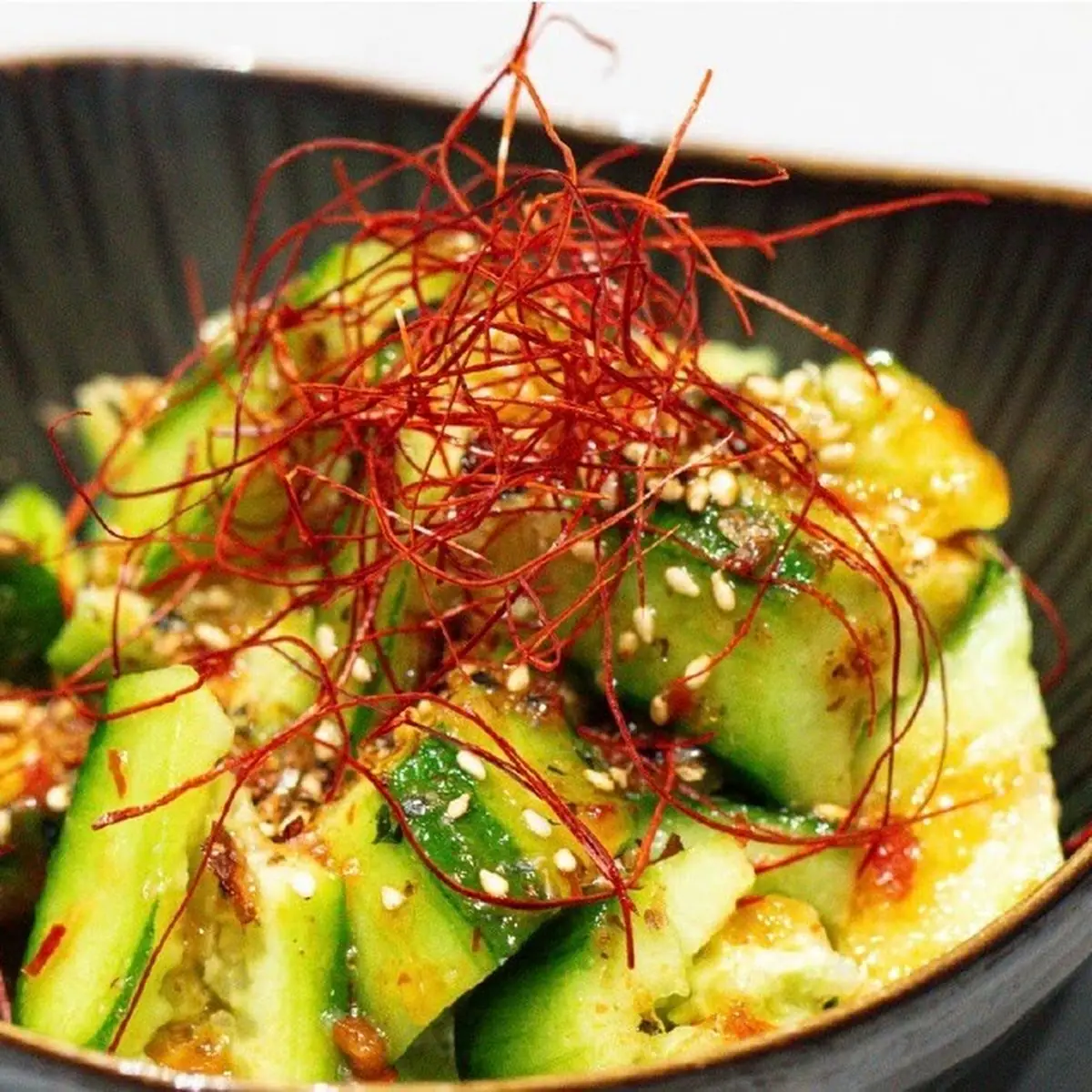 Smashed Cucumber Chili Salad