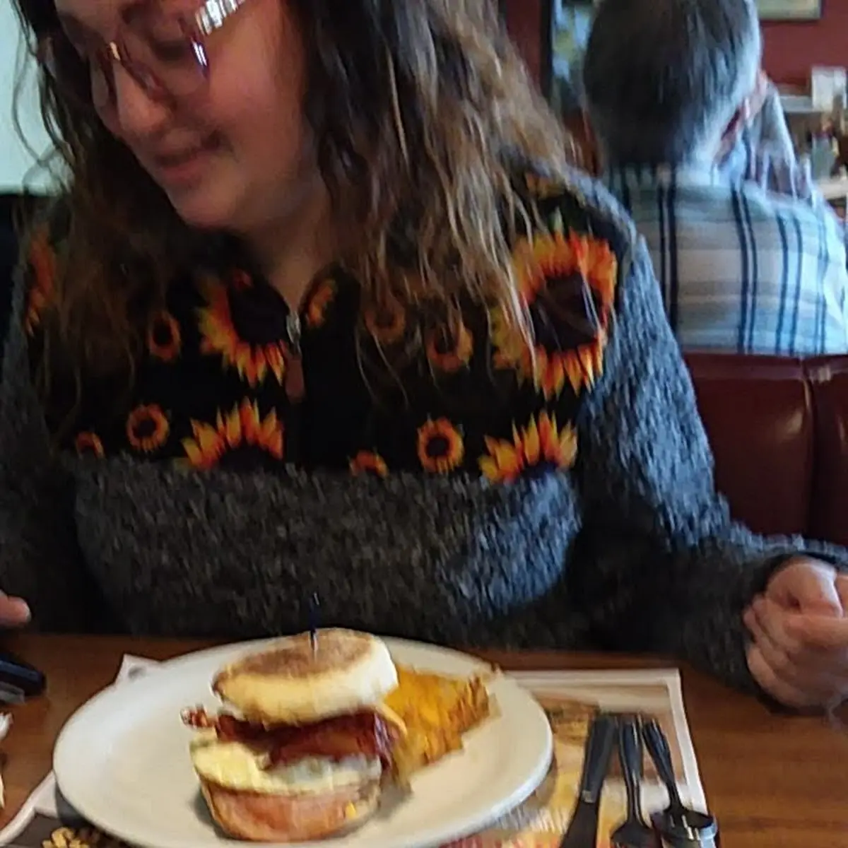 Breakfast Sandwich and Hash Browns