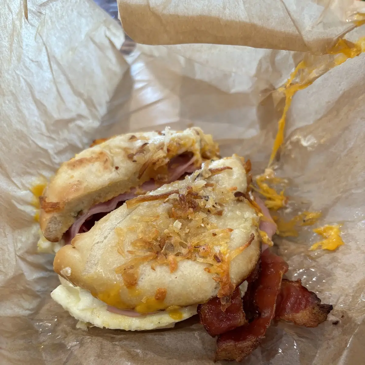 Egg Peppered Bacon & Cheese