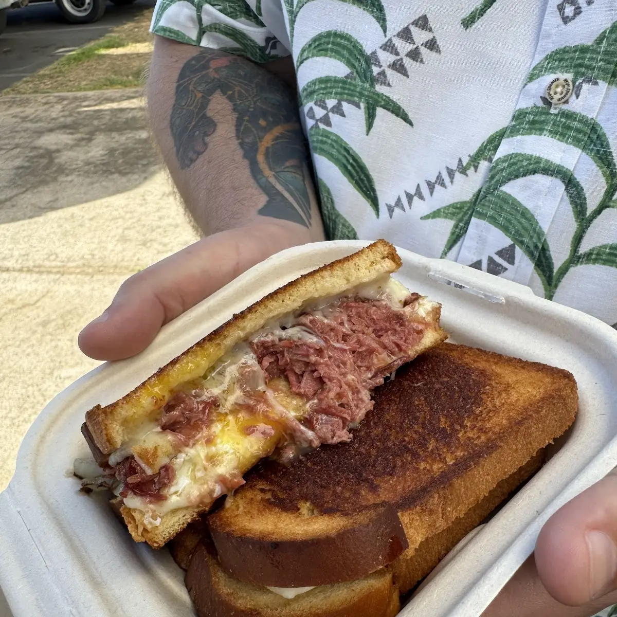 Corned Beef & Onion Sandwich