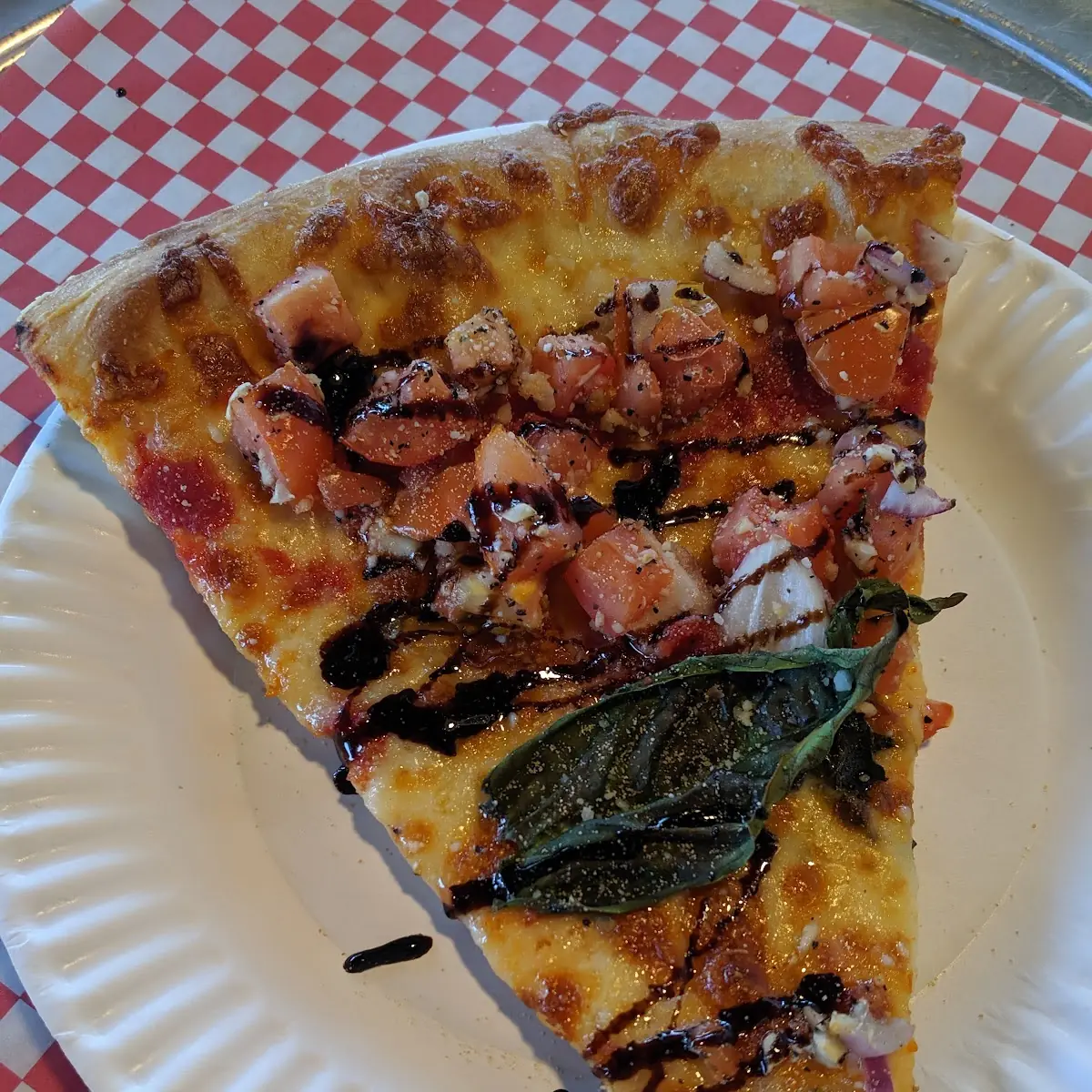 Slice of Bruschetta Pizza