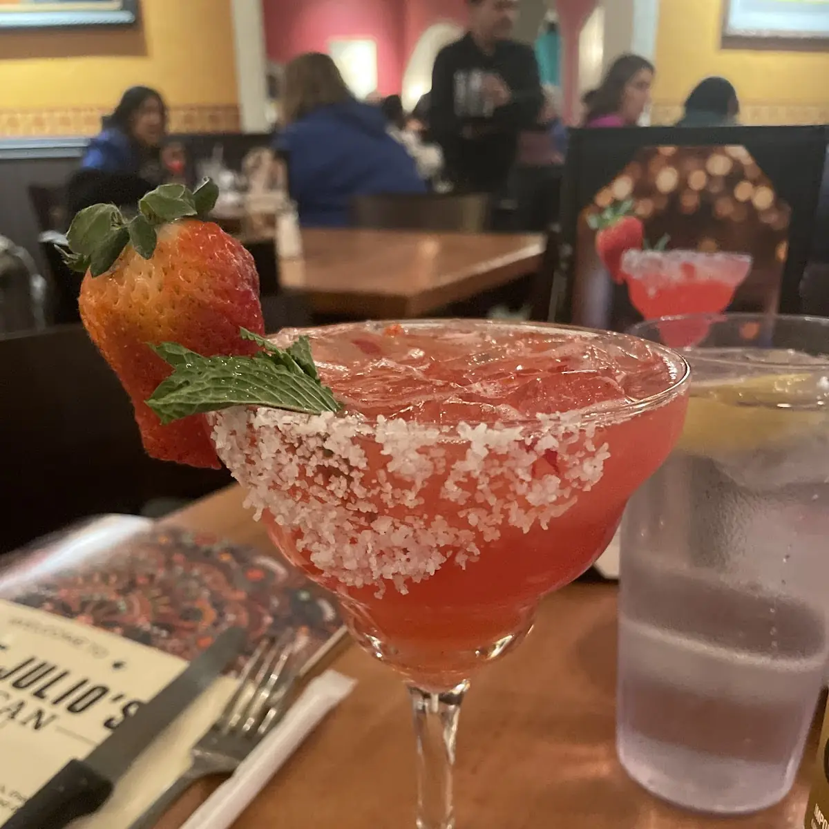 Smoky Mezcal and Strawberry Margaritas