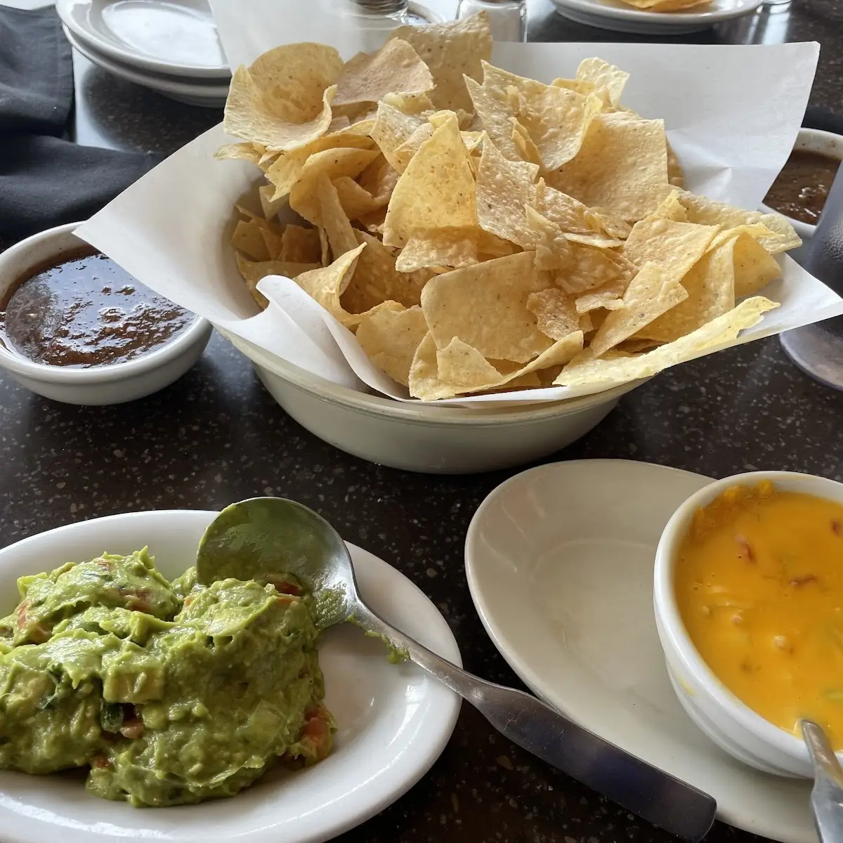 Table Side of Guacamole with Chips