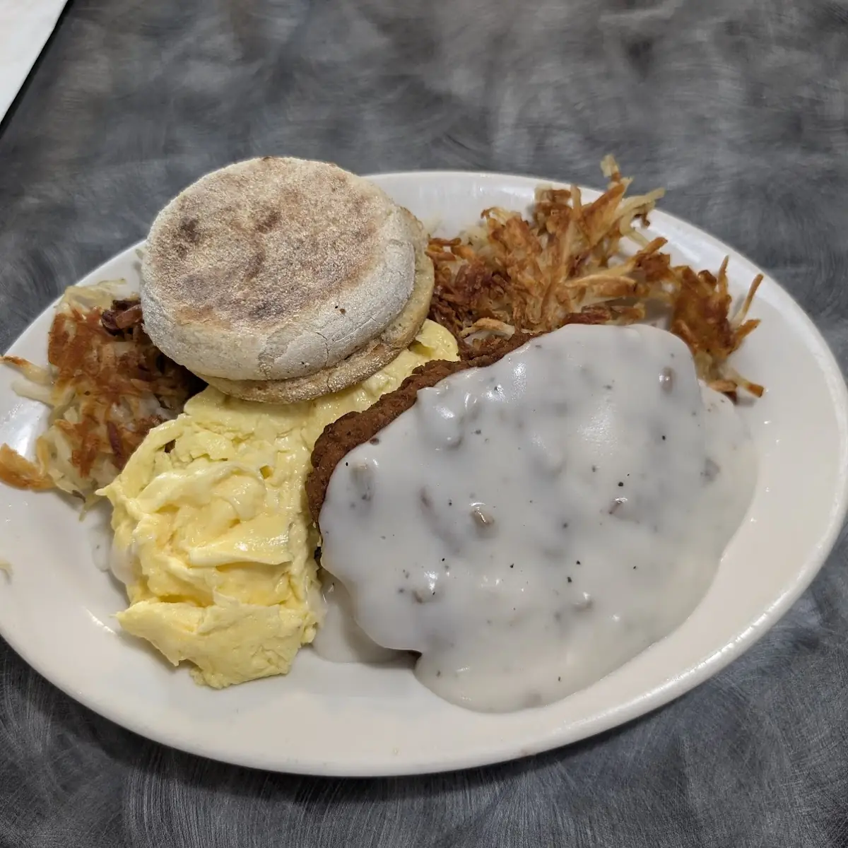 Country Fried Steak and Eggs