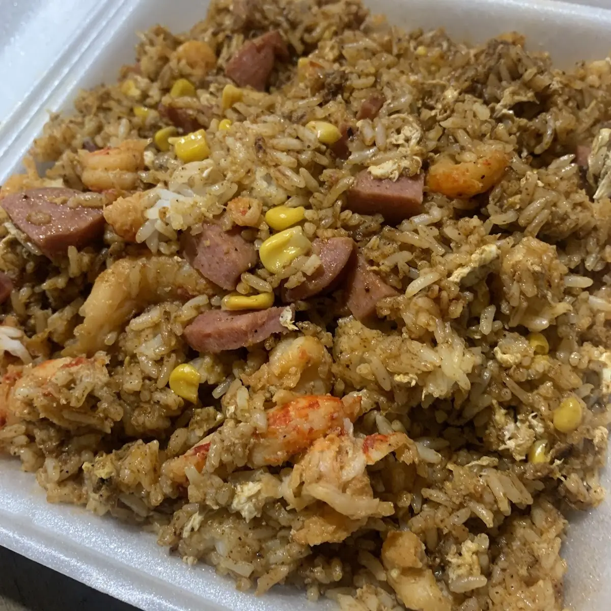 Beef Chicken and Shrimp Fried Rice
