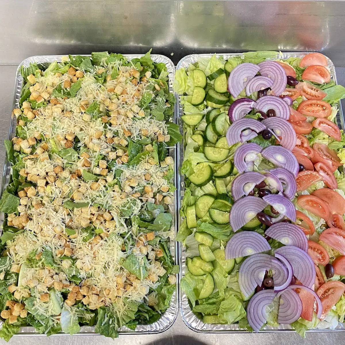 Catering Caesar Salad and Garden Salad