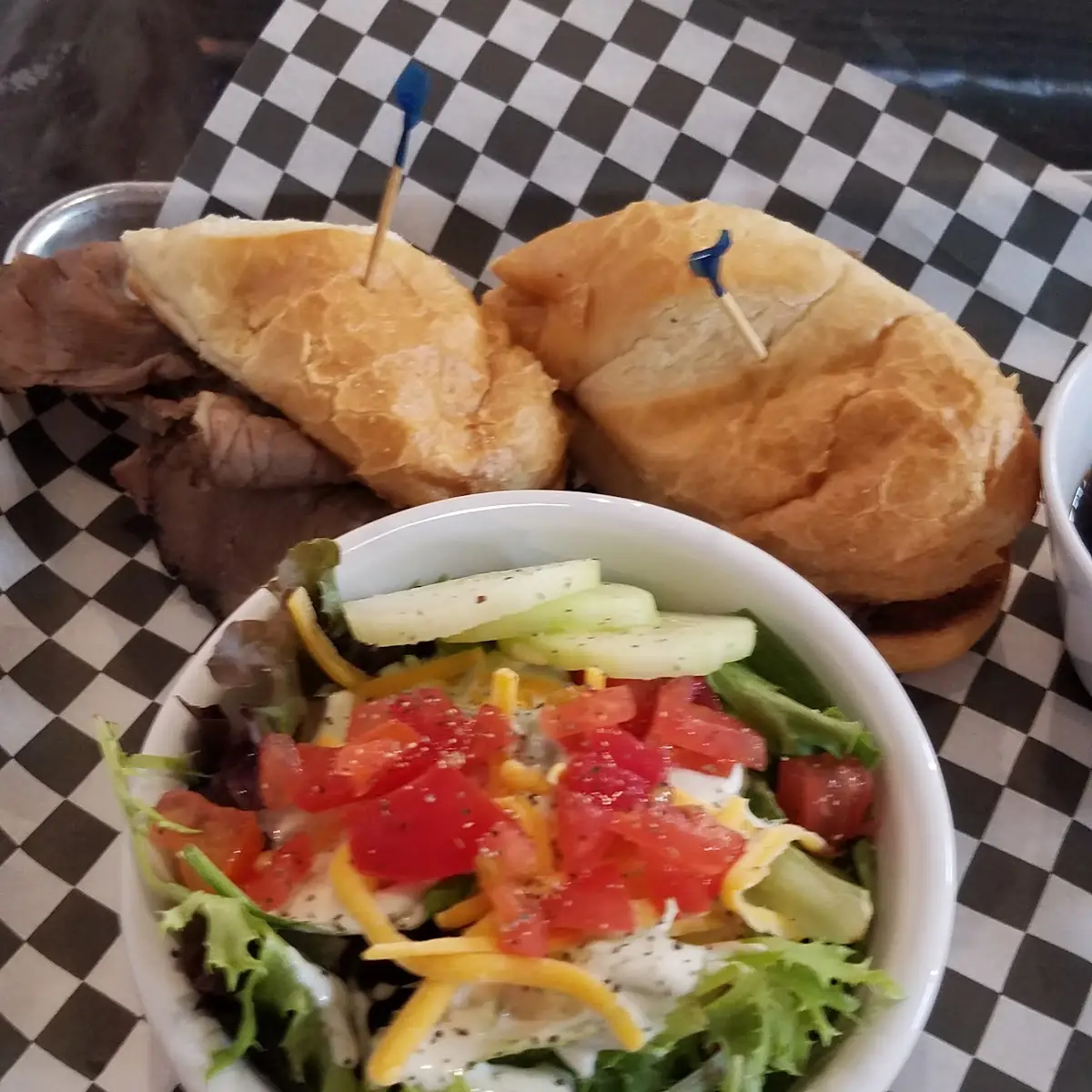 French Dip with Side Salad