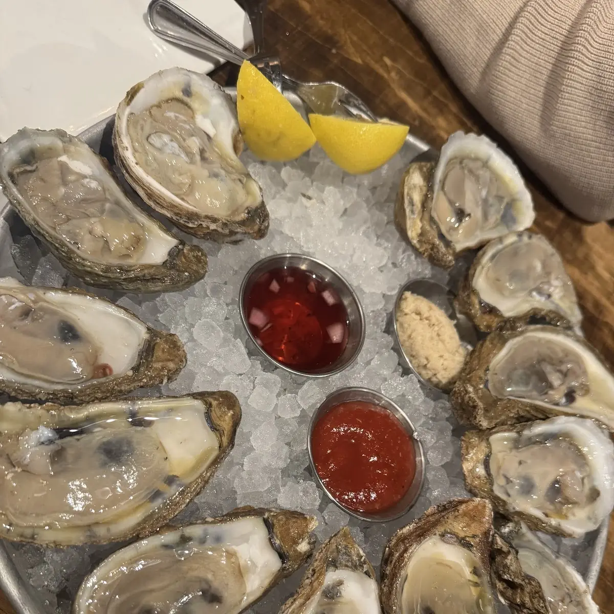 Fresh Raw Oysters on the Half Shell