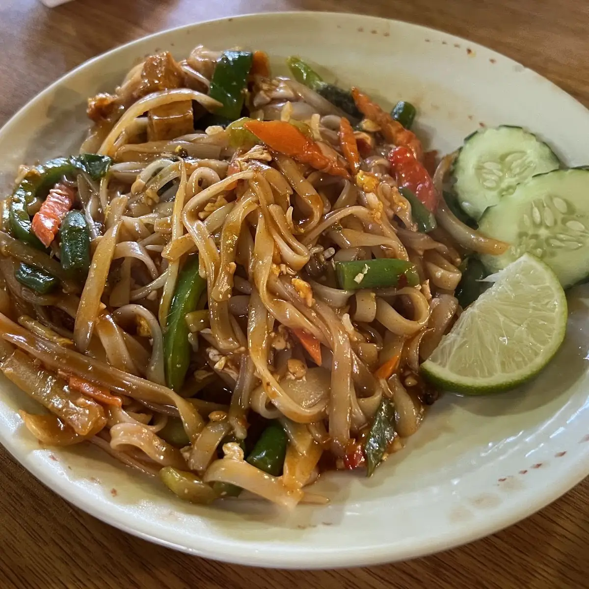 Pad Khee Mao Drunken Noodles - Mixed Vegetable