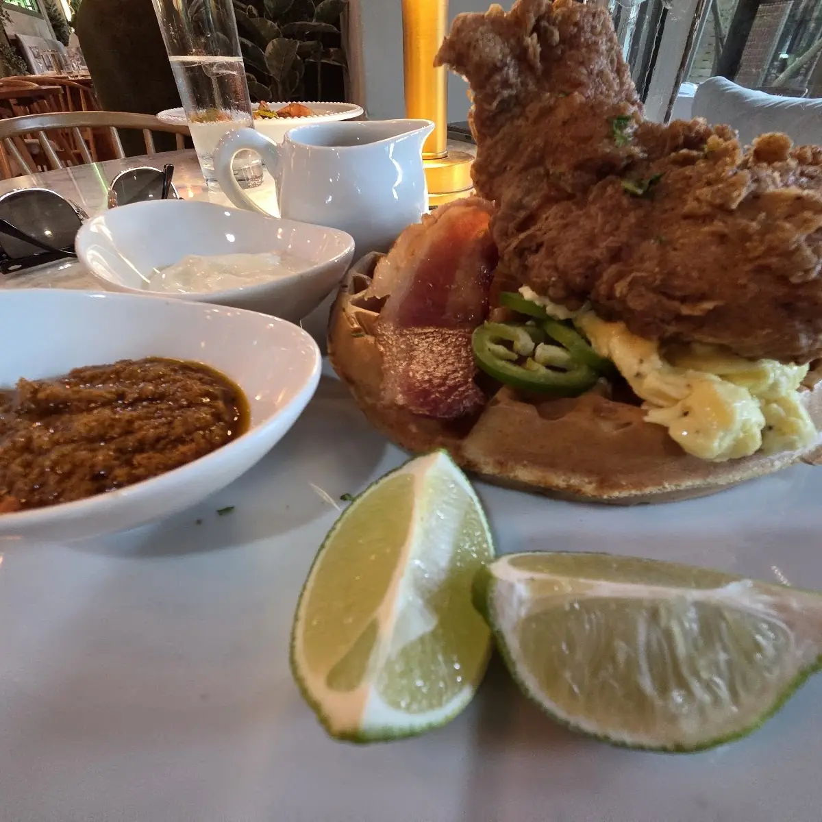 Signature Suya Fried Chicken and Waffle
