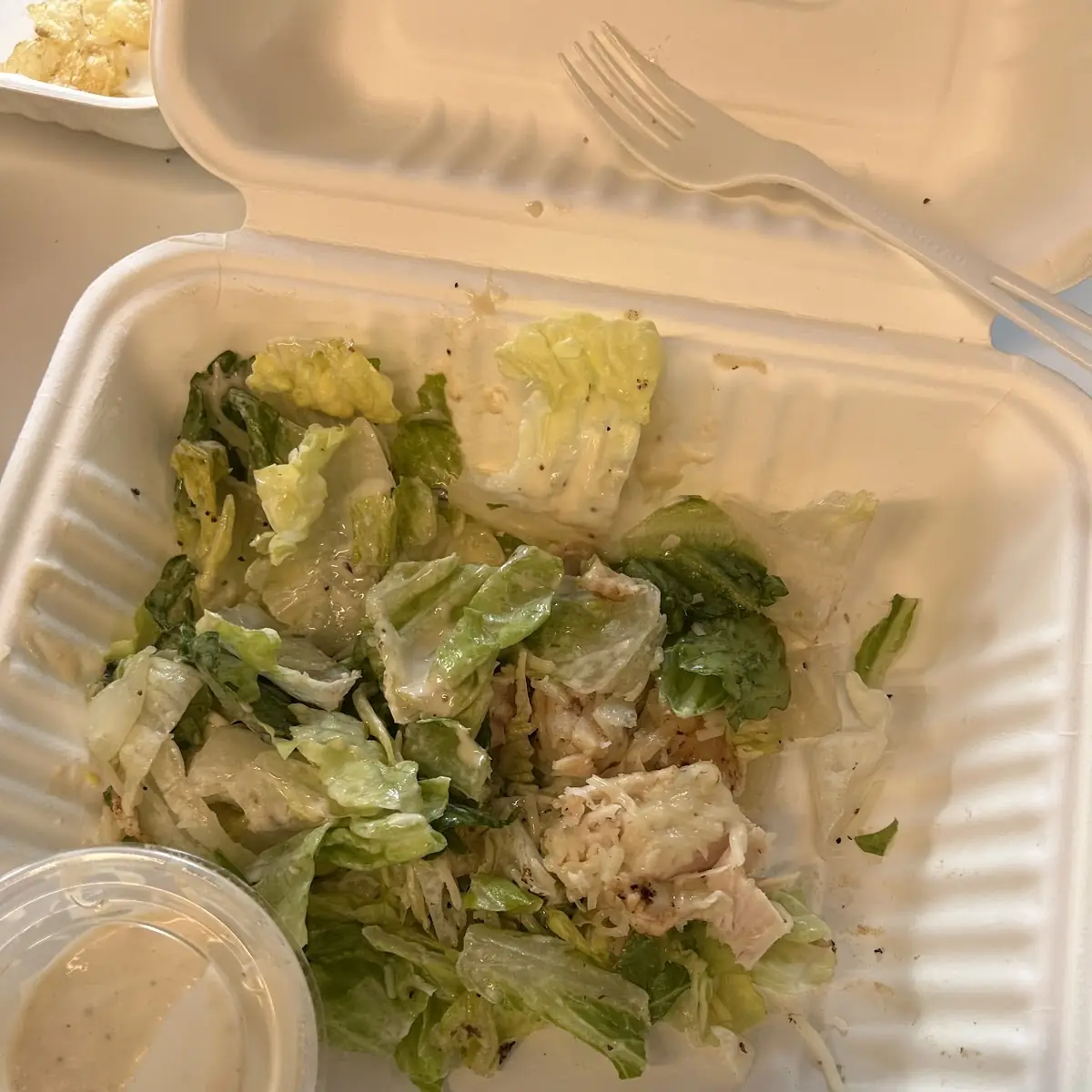 Chicken Cesar Salad Scramble