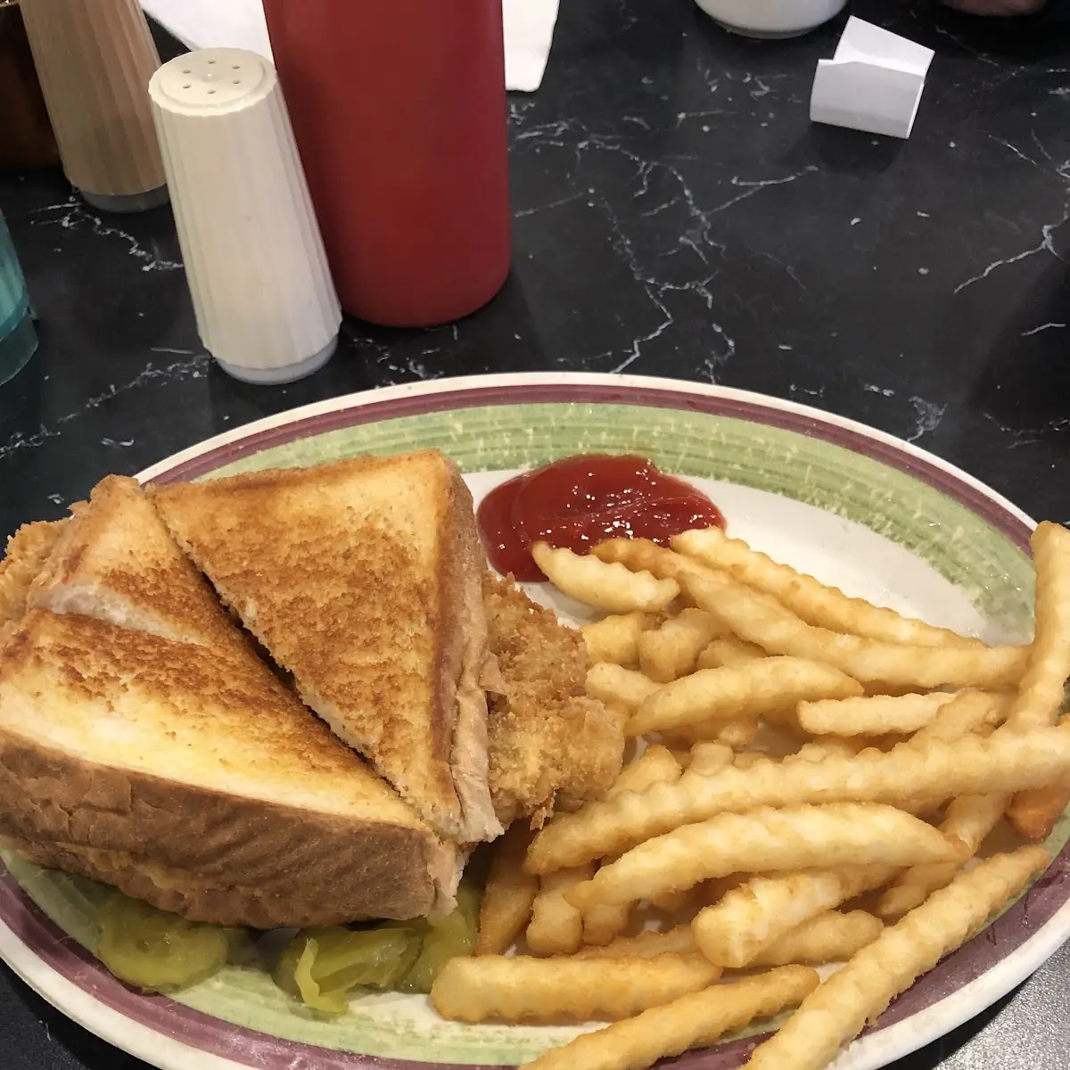 Breaded Pork Sandwich with Fries