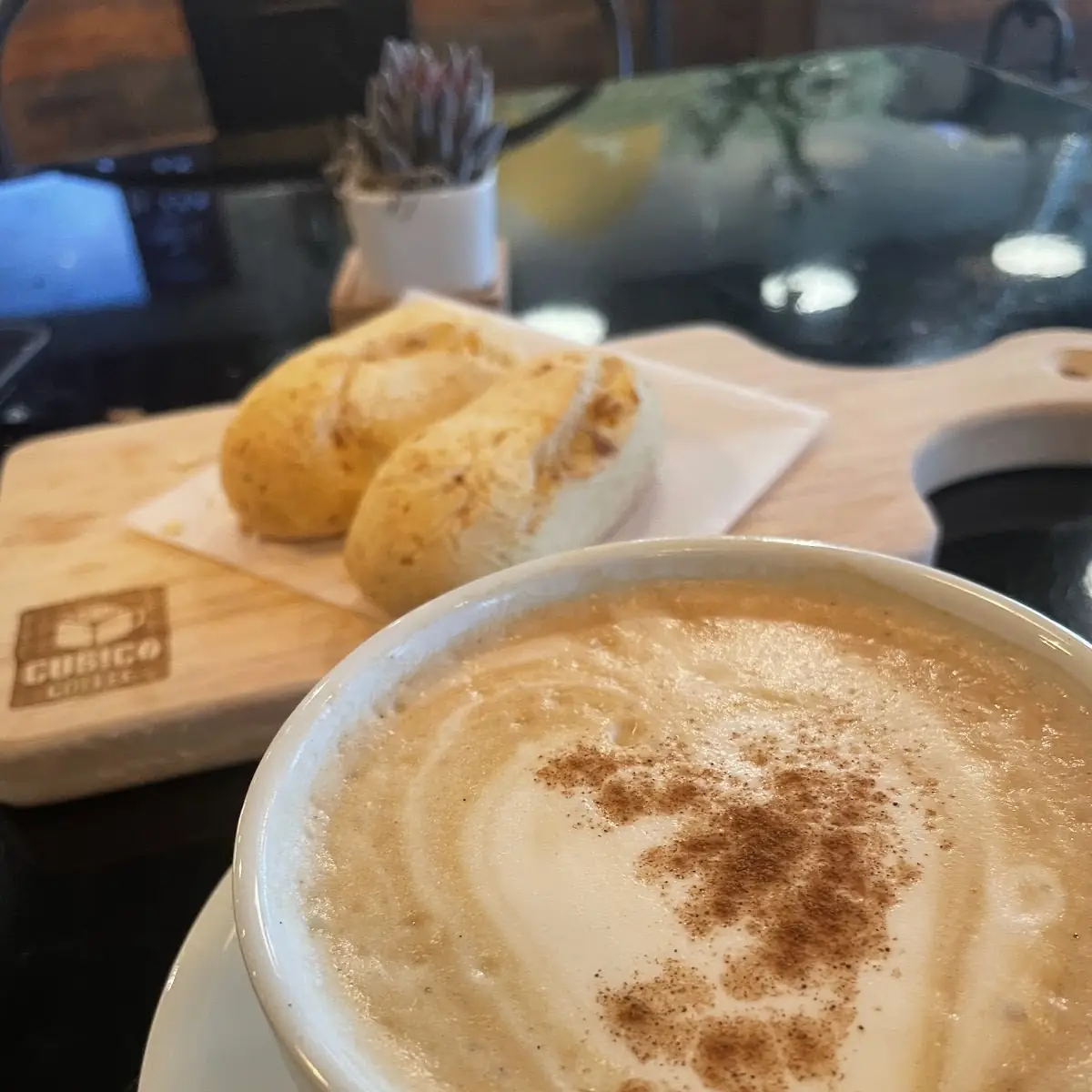 Coffee Latte and Cheese Bread