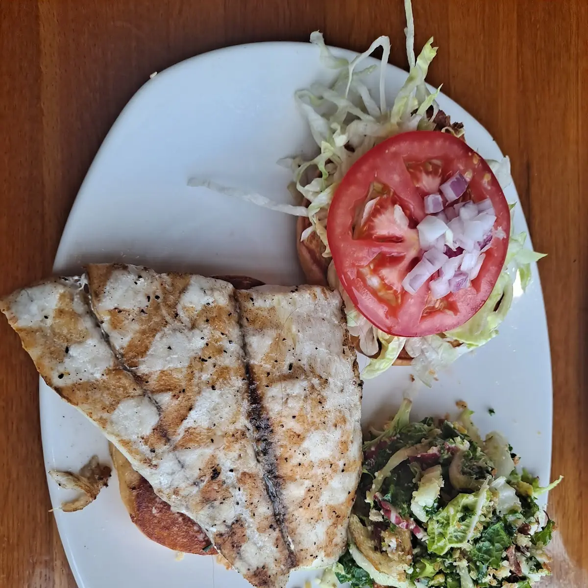 Grilled White Fish with Salad