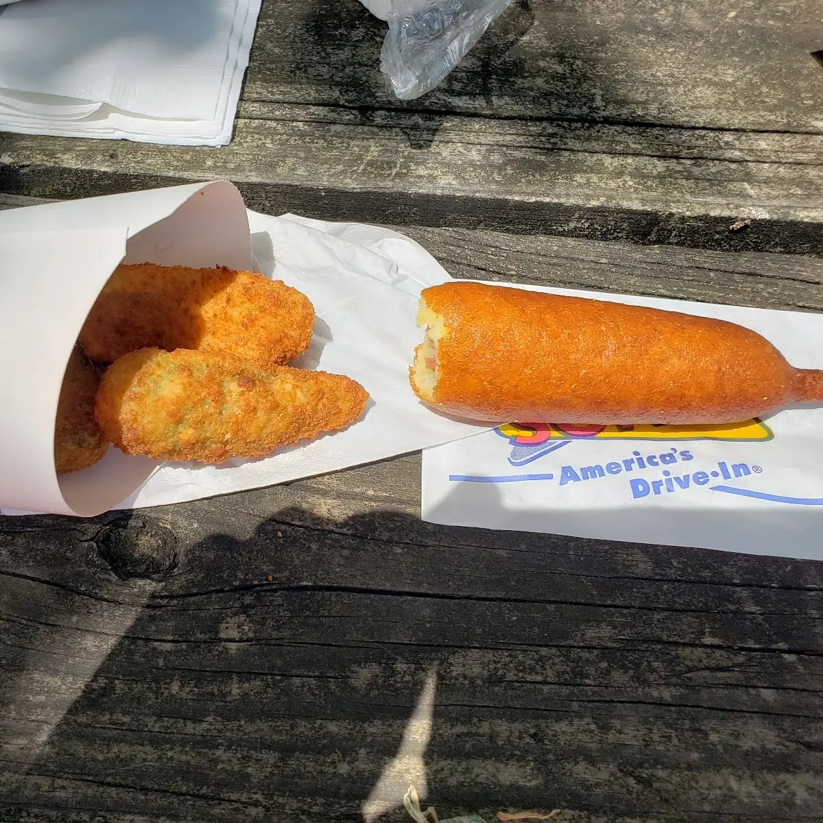 Corn Dog and Pepper Poppers