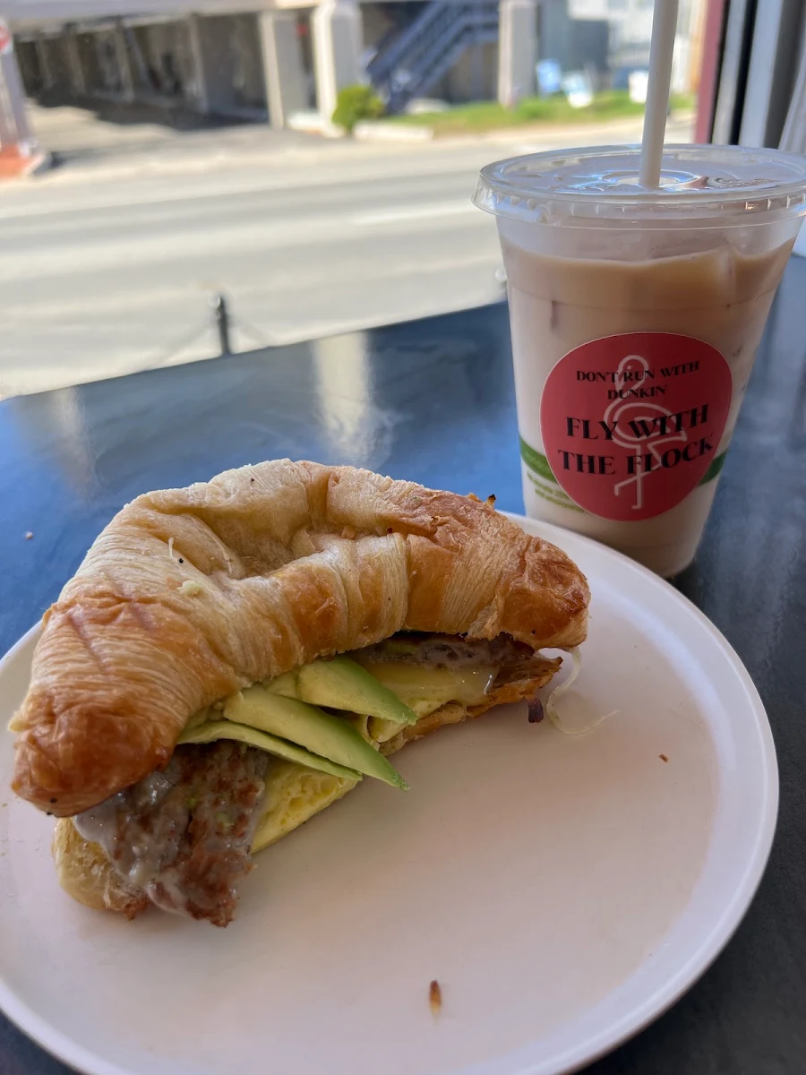 Bacon Egg & Cheddar on a Croissant