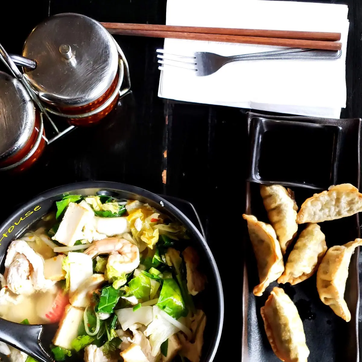 Seafood and Chicken Rice Noodle Soup