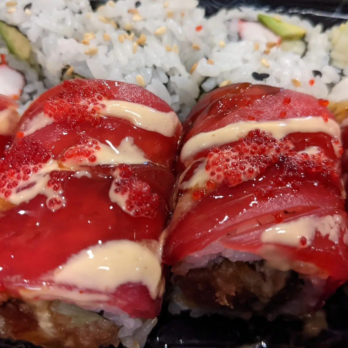Red Dragon Roll and California Roll