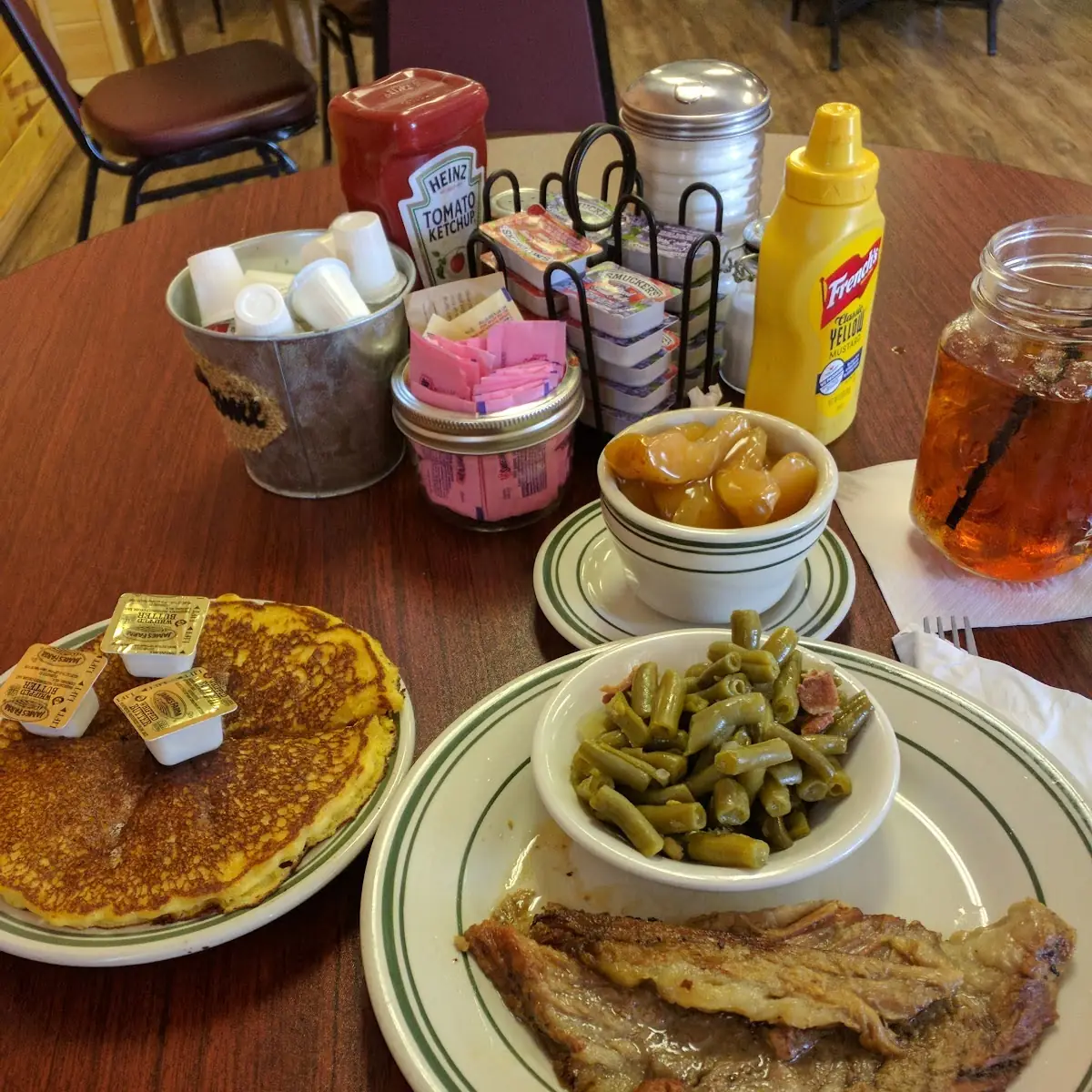 Brisket Green Beans Apples and Cornbread