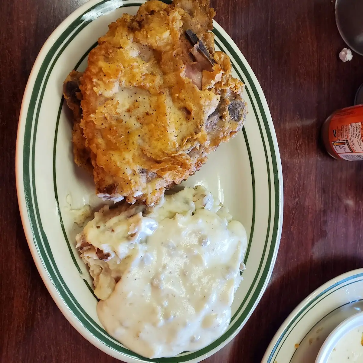 Fried Pork Chops and Smashed Taters