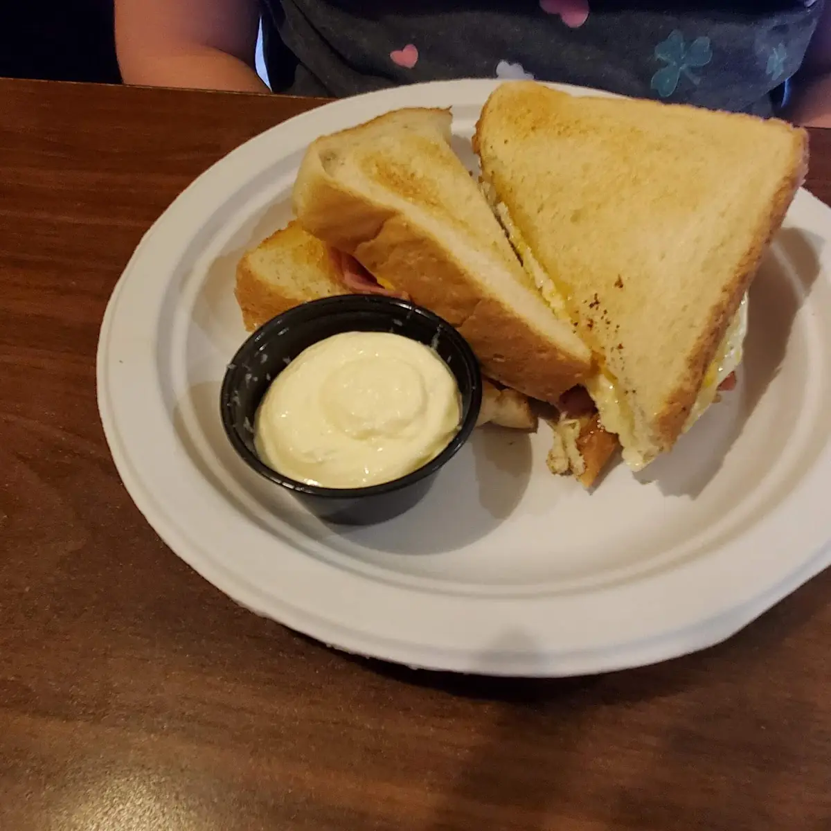 Ham Egg and Cheese on Texas Toast