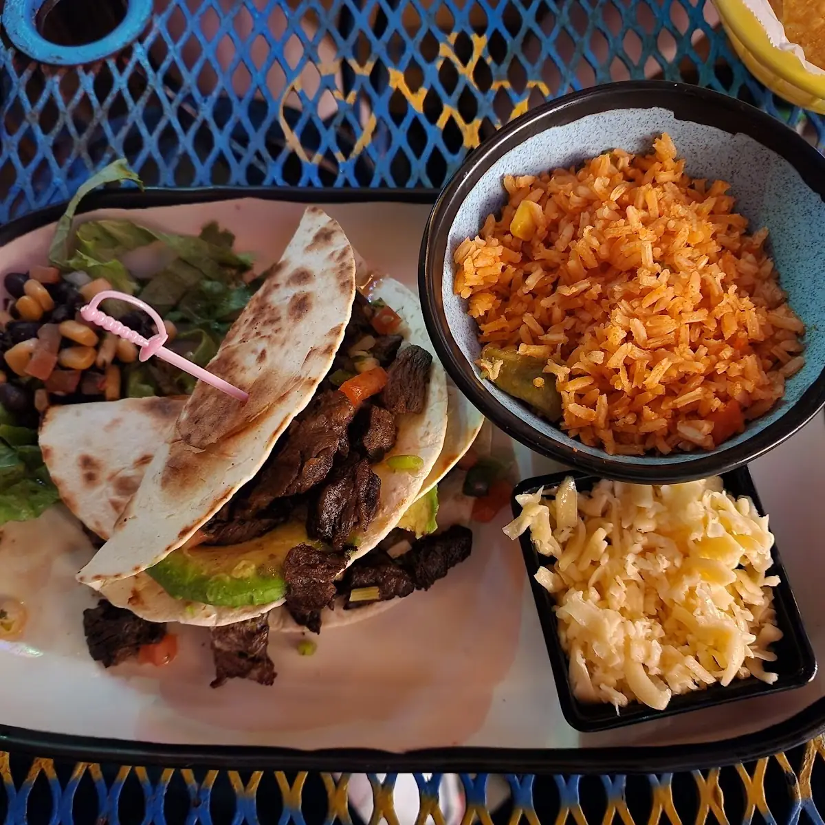 Steak Tacos with Rice Beans & Avocados