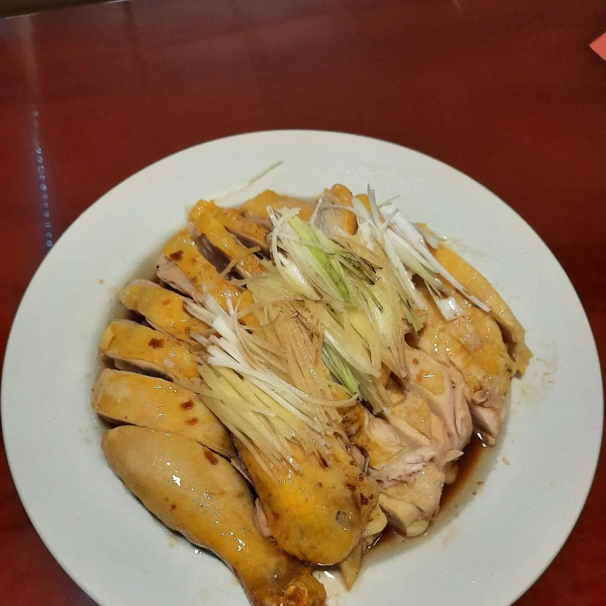Steamed Chicken with Scallion and Ginger