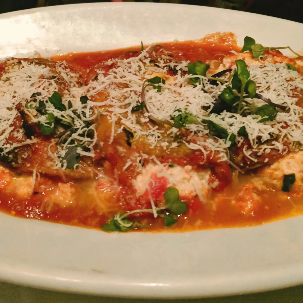 Veal Parmesan with Spaghetti Marinara