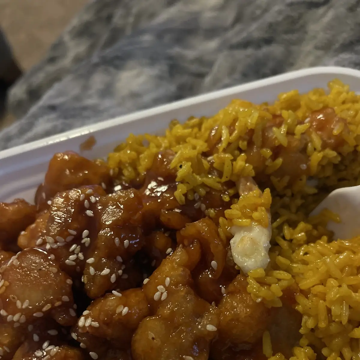 Orange Chicken with Fried Rice