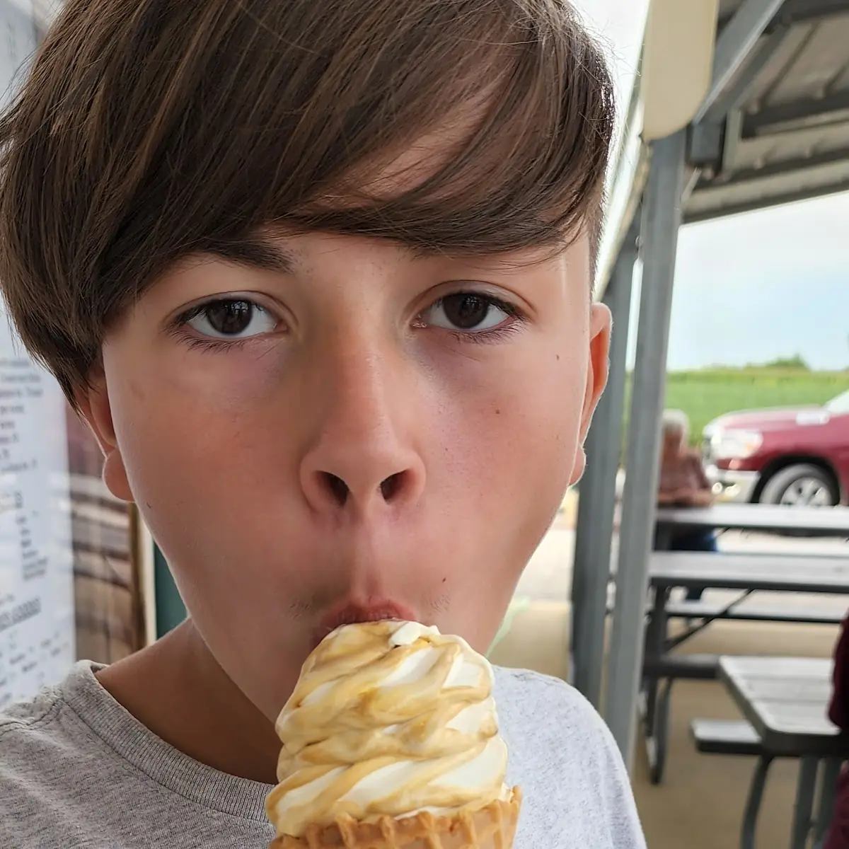 Caramel Waffle Cone
