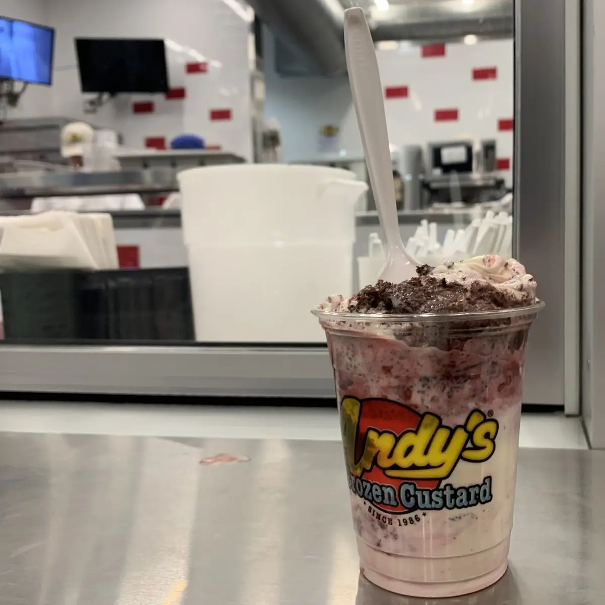 Black Raspberry Chocolate Chip Custard