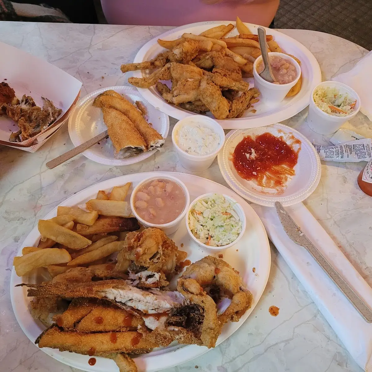 Frog Legs and Catfish Plate